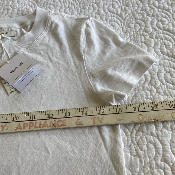Madewell The Shrunken Tee White Crew Neck Short Sleeve Size XXS - Picture 8 of 11